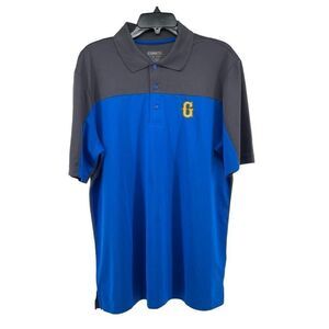 Core 365 Men’s Balance Blue Gray Colorblock Performance Custom Pique Polo Large